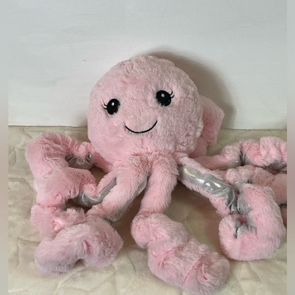 Octopus Pink Silver Plush Stuffed Animal Walgreens Soft Sea Creature Ocean Life - Picture 1 of 13